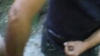 VOYEUR IN FOREST AND CUCKOLD