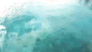 Accidentally Cum in her Pussy near the Rooftop Pool