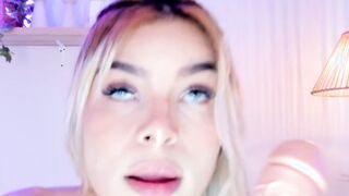 Horny Blonde Fucks Herself with Her Big Dildo