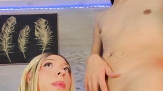 Blonde Ts Loves Eating Shecock On Cam