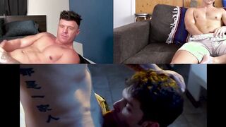 Hot jock Devin Franco stretched his wet hole with big dildo