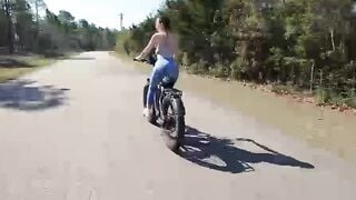 Petite Cyclist Takes Big Dick Tourist on