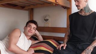 Sexy latino gangsta versus cute whitey