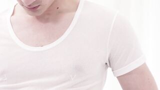 Master Tucker Barett teased the boy's hardon with his lips and the tip of his tongue