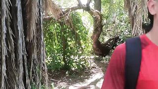 Sexy Nico is camping and feeling horny