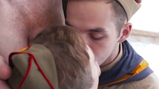 Legrand Wolf thrusts his enormous dick toward Jack's and Marcus' holes one at a time