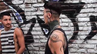 He picks up a muscle guy on the street