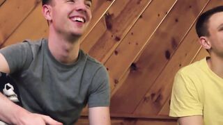 Austin Young got horny after seeing his cousin's bulging cock in a tight pair of brie