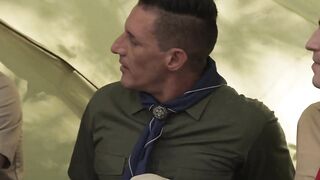 Cole Blue and Jax Thirio with Tom Bentley blowjobs and deepthroats each other in thre