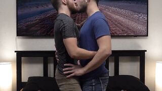 Luke Hudson bounces his bubble butt back on Tyler and practically milks him with his