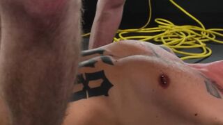 Steamy ass fucking by tattoed hunks