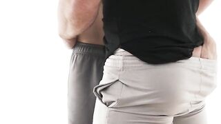 Hairy daddy bear pampers college twink Tyler Tanner with a deep throat blowjob