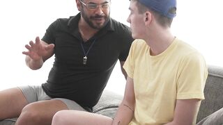 College twink Myott hunter gets one on one bareback session with DILF coach