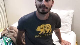 Hairy bearded guy Guerro agrees to taste my salty boner for cash