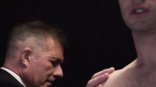 Mathew Figata slapped the boy's ass cheeks before fingering his hole and penetrating
