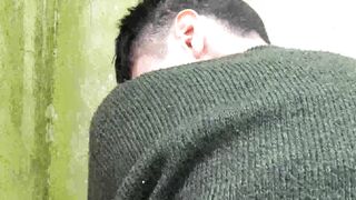 Sparkly eyed student Damon showers himself with my oozing hot cum