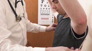 Lucas Ryder felt satisfied after releasing his load of cum while Dr Wolf rimjobs his