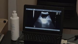 Dr Wolf watches the x-ray screen as he press his cock against Austin Young's hole