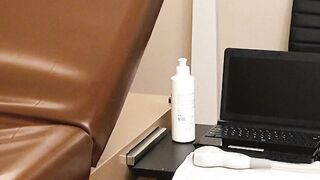Dr Wolf watches the x-ray screen as he press his cock against Austin Young's hole