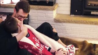 Austin's mouth got his dad Alex Killian's cock slippery enough to slide right in