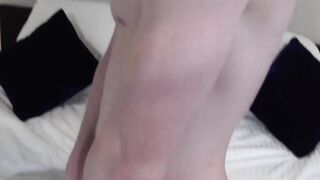 Spencer Daley blasted a thick load of cum on his abs then licked his finger to clean