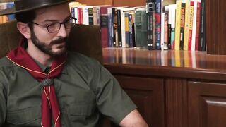 Tucker Barett gave the young boy scout's tight hole a wet wallop while throbbing his
