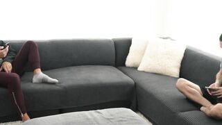 Mr. Mitch Cox sat between Oliver's legs and rubbed his cock before groping his body