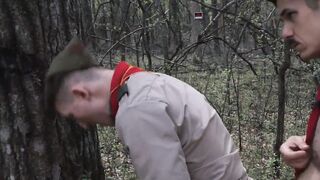 Colton Fox got fucked for the very first time by his scoutmaster Jonah Wheeler