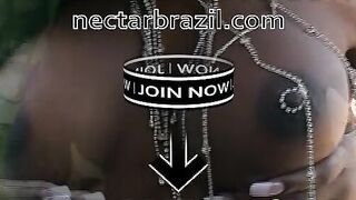 Hot brunette in a bikini seduces her boss and fucks him while his wife is traveling.