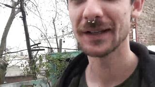 Mustached Marc savors my lean boner and big balls for extra cash