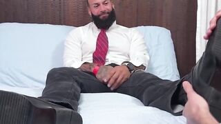 Hairy Chase dominates his sweaty feet and hairy body in an intense tickle tortured by