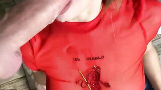 Rough Facefuck a Big Boobs Granny and Cu