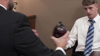 Adam Snow's enormous dick pounded in and out of the apprentice Noah White's boy hole