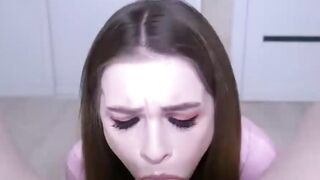 Stepsister sucked me off First person view
