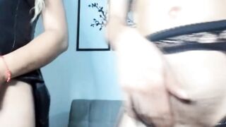 Latina Ts Loves Sucking Shecock While Kneeling