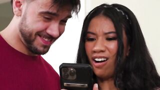 Blasian girlfriend oiled and drilled