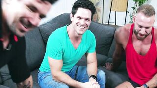 Gay takes pierced cock up his ass