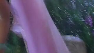 Hot brunette seduces married man in her sex garden, and he fucks her ass