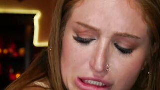 Bound curvy slave dp fucked