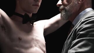 The young slave boy loved being a sheath to his master's cock and receptacle for his
