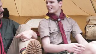 Attractive Ethan Tate got fucked bareback in doggy style after a passionate kissing s