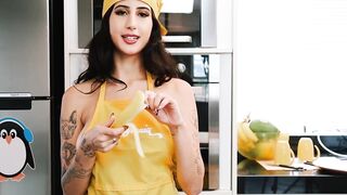 Hot lesbians in aprons and panties cooking just for you!