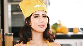 Hot lesbians in aprons and panties cooking just for you!