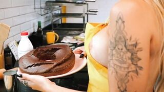 Hot lesbians in aprons and panties cooking just for you!