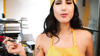 Hot lesbians in aprons and panties cooking just for you!