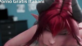 Puttana dai capelli rossi cavalca gioco porno 3D