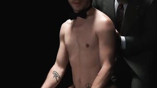 Lance Charger and another master take turns ramming the boy in a jockstrap from behin