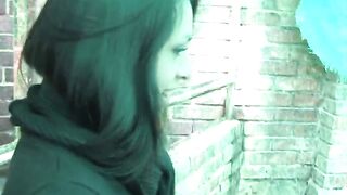 Cool old building to pound this Latina hottie