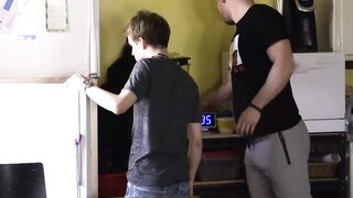 Conors kitchen chores end in a threesome