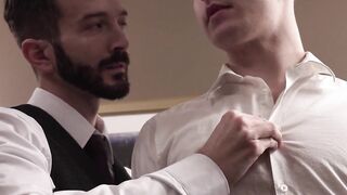 The bearded master Tucker Barett did a great job rimming and fucking the boy's ass